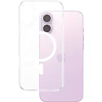 PanzerGlass HardCase - Baksidedeksel for mobiltelefon - MagSafe-samsvar - polykarbonat, termoplast-polyuretan (TPU) - hvit, gjennomsiktig - for Apple iPhone 16 Plus