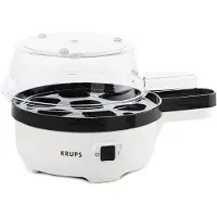 Krups EG233115, 7 egg, Hard, Medium, Soft (myk), Svart, Hvit, 900 g, 131 mm, 194 mm