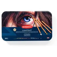 Derwent Lightfast fargeblyant 100 stk. i blikkboks - oljebasert fargeblyant