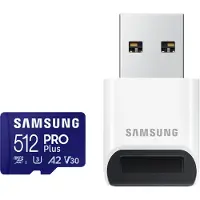 Samsung PRO Plus MB-MD512SB - Flashminnekort - 512 GB - A2 / Video Class V30 / UHS-I U3 / Class10 - microSDXC UHS-I - blå