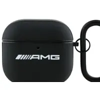 Mercedes AMG Leather White Logo Case for AirPods 4 - svart/hvitt
