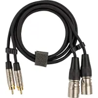 Fuj:tech lydkabel 2× RCA hann til 2× XLR hann, 7 m, svart