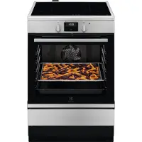 Electrolux SurroundCook 600 LKI66440NX - Komfyr - med dampfunksjon - frittstående - bredde: 59.6 cm - dybde: 60 cm - høyde: 85 cm - med selvrens - ...