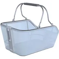 Basil bakre bagasjebrett-kurv CENTO TECH FIBER NORDLICHT MIK, MIK System (ready to go) aluminium blue silver (NY 2025)