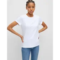 HUGO for woman. 50417212 Plain T-shirt white (XL), Casual, Cotton, Short sleeve