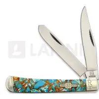 Rough Ryder Trapper Amber Turquoise pocket knife