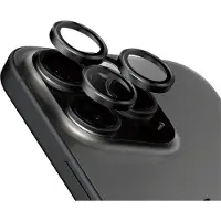 PanzerGlass Hoops Schwarz Titanium Kameraschutz iPhone 15 Pro | 15 Pro Max