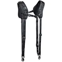 BlackRapid Kameros diržas - BlackRapid Blackline II Dvigubas reguliuojamas 2 kameroms Juodas