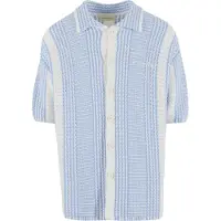 Another Cotton Lab Oversized Mesh Knit Summer Skjorte blå