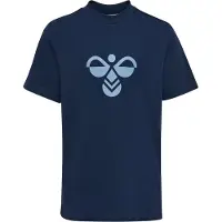 Hummel T-skjorte - HmlJR - Dress Blue/Flint Stone - - 11-12 år (146-152) - T-skjorte