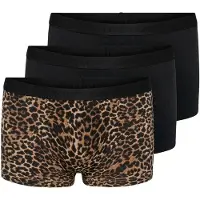 Kids Only Hipster - KogLola - 3-pack - Black/Leopard - - 7-8 år (122-128) - Hipsters