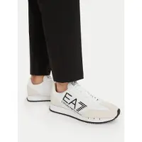Giorgio Armani unisex. 7X000541_AF18609 Vintage Sneakers White (42), Black, Fabric, Flat, Laces, Sport