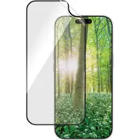 PanzerGlass iPhone 16 Pro Eco Matrix Ultra-Wide Fit skjermbeskytter - svart kant