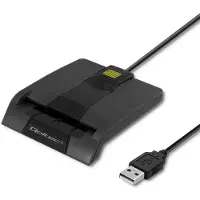 Qoltec SCR-0634 - SMART chip card reader - USB-C, USB 2.0