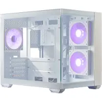 Cooler Master Elite 481 Wood - MT - micro ATX - sidepanel med vindu (herdet glass) - ingen strømforsyning (ATX) - hvit - USB/lyd
