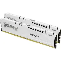 Kingston FURY Beast - DDR5 - sett - 32 GB: 2 x 16 GB - DIMM 288-pin - 6000 MT/s / PC5-48000 - CL30 - 1.4 V - ikke-bufret - on-die ECC - hvit