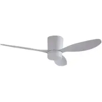 LUCANDE LED-takvifte Kayu, hvit, DC, stillegående, Ø 132 cm