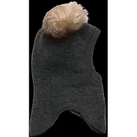 Mikk-Line Balaclava - 1-lag - Ull - Anthracite Melange m. Kvas - - 62/68 - Balaclava - enkel