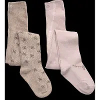 Minymo Strømpebukser - 2-pack - Shell/Beige m. Løkker - - 116/122 - Strømpebukser