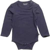 Minymo Body I/e - Bambus - Navy - - 1 år (80) - Langermet Body