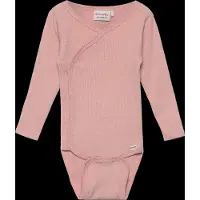 Minymo Omslagsbody I/e - Rib - Misty Rose - - 56 - Langermet Body