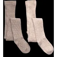 Minymo Strømpebukser - 2-pack - Viskose/Ull - Gjennomsiktig Blis - - 128/134 - Strømpebukser