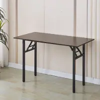 24hShop Sammenleggbart skrivebord 120x60x75cm - Svart Valnøtt