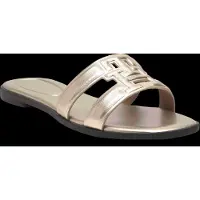 Tommy Hilfiger for woman. FW0FW09325 Metallic gold leather mules (39), Flat, None, Casual