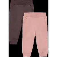Minymo Joggebukser - 2-pack - Misty Rose - - 68 - Joggebukse