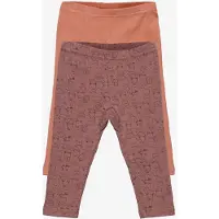 Pippi Leggings - 2-pack - Burlwood - - 56 - Leggings