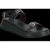 Wonders for woman. AT-1057 Soft Balance Leather Sandals black (40), 3 to 5 cm, Buckle, Casual
