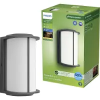 Philips utendørs LED-vegglampe Reese UE, antrasitt, aluminium, IP44