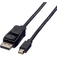 Value 11.99.5636, 3 m, DisplayPort, Mini DisplayPort, Hankjønn, Hankjønn, Sort