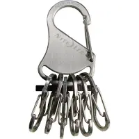 Niteize NITE Ize KeyRack NI-KRS-03-11 nøkkelkarabinhake med 6 S-Biner sølv (1 stk.)