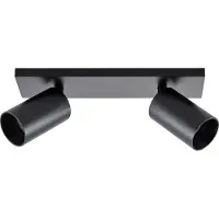 Deko-light CAN TILT downlight, svart, 31 x 9 cm, 2 lyskilder, metall GU10