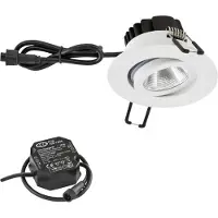 EVN PC65 innfellingslampe, rund, 3 000 K hvit