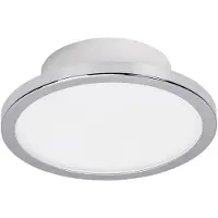 LIGHTME LED-taklampe Aqua Ø14,7 cm i krom