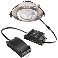 Deko-light Innfelt taklampe Dione, IP44, nikkel, dimbar til varm