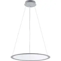 Deko-light LED-hengelampe PANEL, grå, Ø 63 cm, metall, CCT, dimbar, 50 W