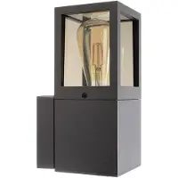 Deko-light Facado II utendørs vegglampe, grå/røykgrå, bredde 11 cm, IP65