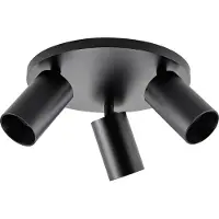 Deko-light CAN TILT downlight, svart, Ø 25 cm, 3 lyskilder i metall GU10
