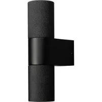 Konstsmide Temi utendørs vegglampe, svart, bredde 11 cm, aluminium, opp/ned