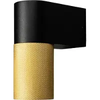 Konstsmide Temi Vegglampe ned LED GU10 Svart/Gull med Klart glass