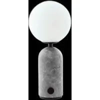 Globen Lighting batteridrevet bordlampe Torrano, marmorgrå
