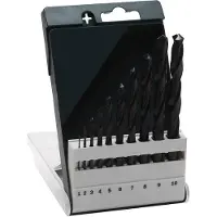 Bosch 10-delers metallbor-sett HSS-R, DIN 338 1,0, 2,0, 3,0, 4,0, 5,0, 6,0, 7,0, 8,0, 9,0, 10,0 mm