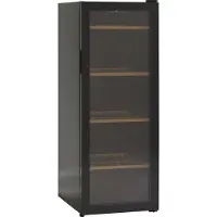 Scandomestic WC105BG - Vinkjøler - bredde: 48 cm - dybde: 57.5 cm - høyde: 128.5 cm - 201 liter - Klasse G - svart