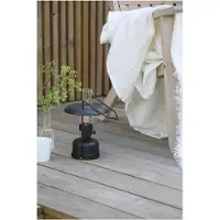 Markslöjd LED-akkubordlampe Fanos, svart, dimbar, IP44