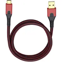 OEHLBACH Evolution C3, 3 m, USB A, USB C, USB 3.2 Gen 1 (3.1 Gen 1), Hankjønn/hankjønn, Sort, Rød