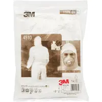 3M 4510, Hvit, L, Voksen, Unisex, Glidelås, Front