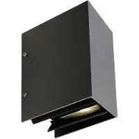 Deko-light Utendørs LED-vegglampe Arcturus, bredde 8 cm, grafitt 2 lyskilder IP54